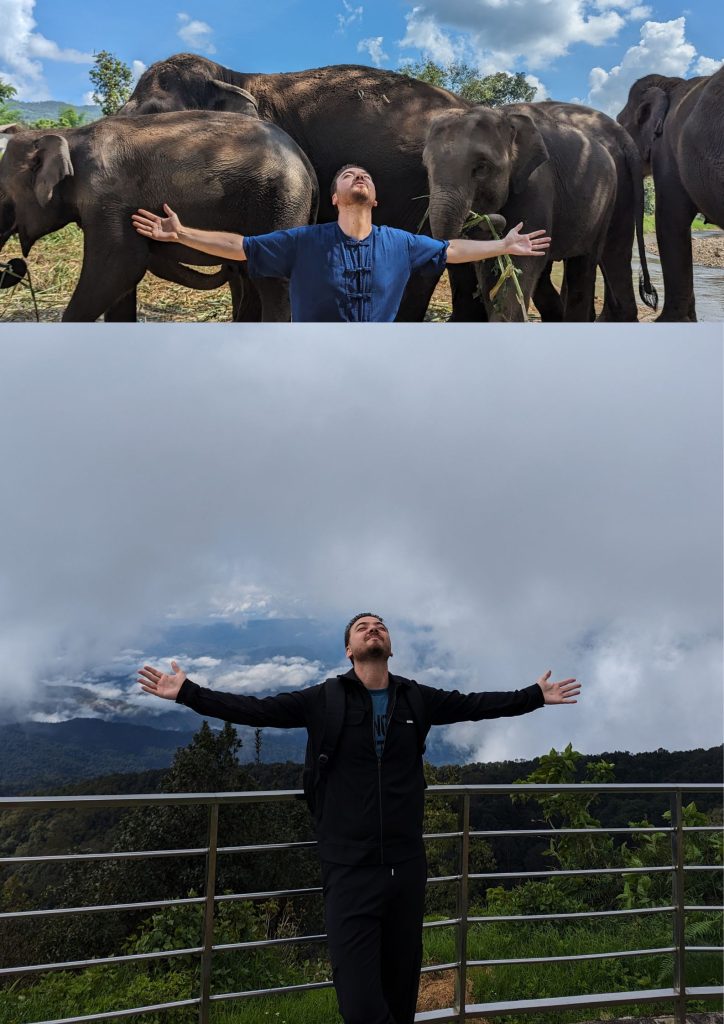 Liamine-with-Mountains-and-Elephants-in-Chiangmai